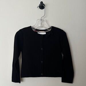 Burberry Black Cardigan with Check Detail